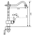 Bronzed Messing-Deck montierte Single Hebel Küchenarmaturen